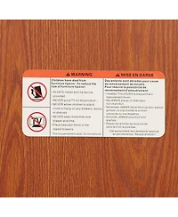 Streamdale Furniture Lighted Glass Curio Cabinet - 2-Door Display, Drawer