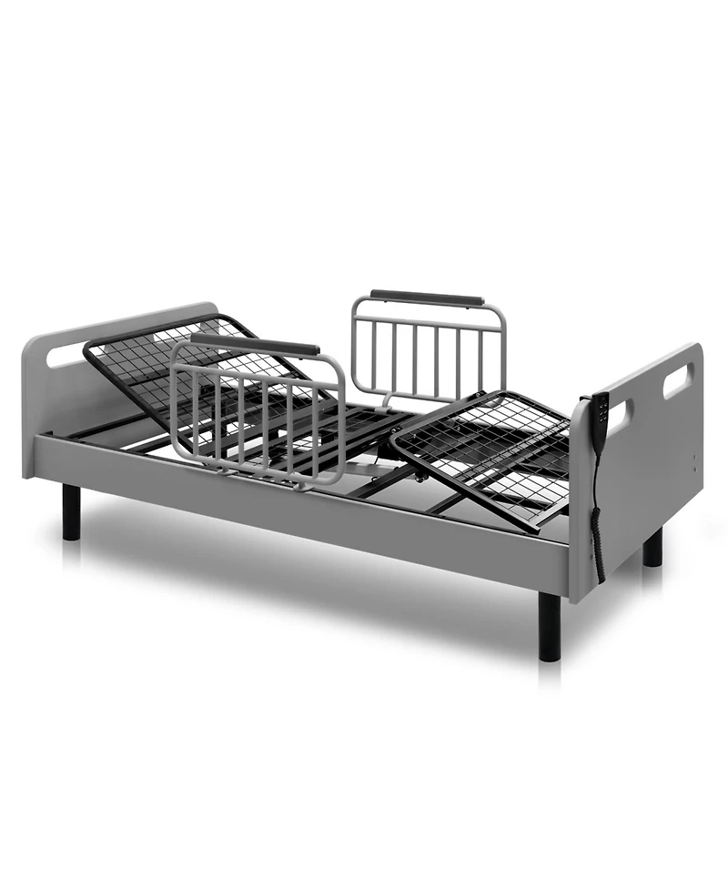 Streamdale Furniture Electric Adjustable Bed with Mattress & Rails