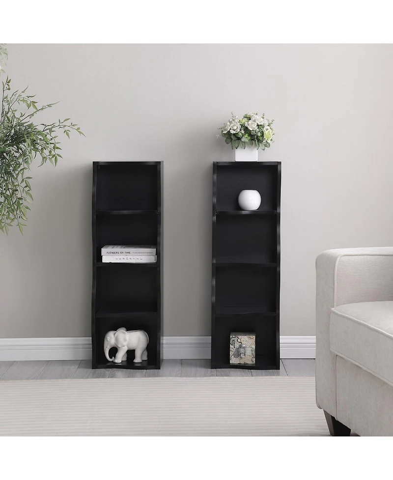 Streamdale Furniture Wavy 8-Layer Adjustable Bookshelf