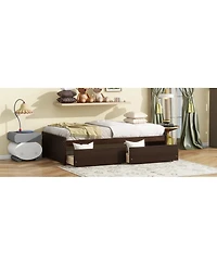 Streamdale Furniture Twin Size Bed with 2 Drawers