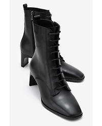 Forever & Always Shoes Women's Sudy Leather Lace Up Boot