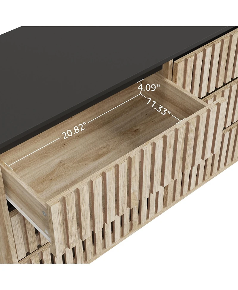 Streamdale Furniture Dresser & Armoires Modern 6-Drawer Bedroom Storage Cabinet