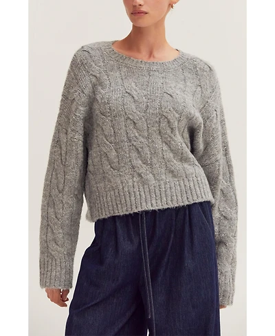 Crescent Women's Carol Cable Knit Sweater