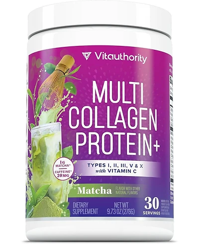 Multi Collagen Protein + Matcha, 30 servings