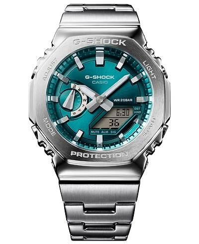 G-Shock Men's Japanese Quartz Silver-Tone Stainless Steel Watch, 44.4mm