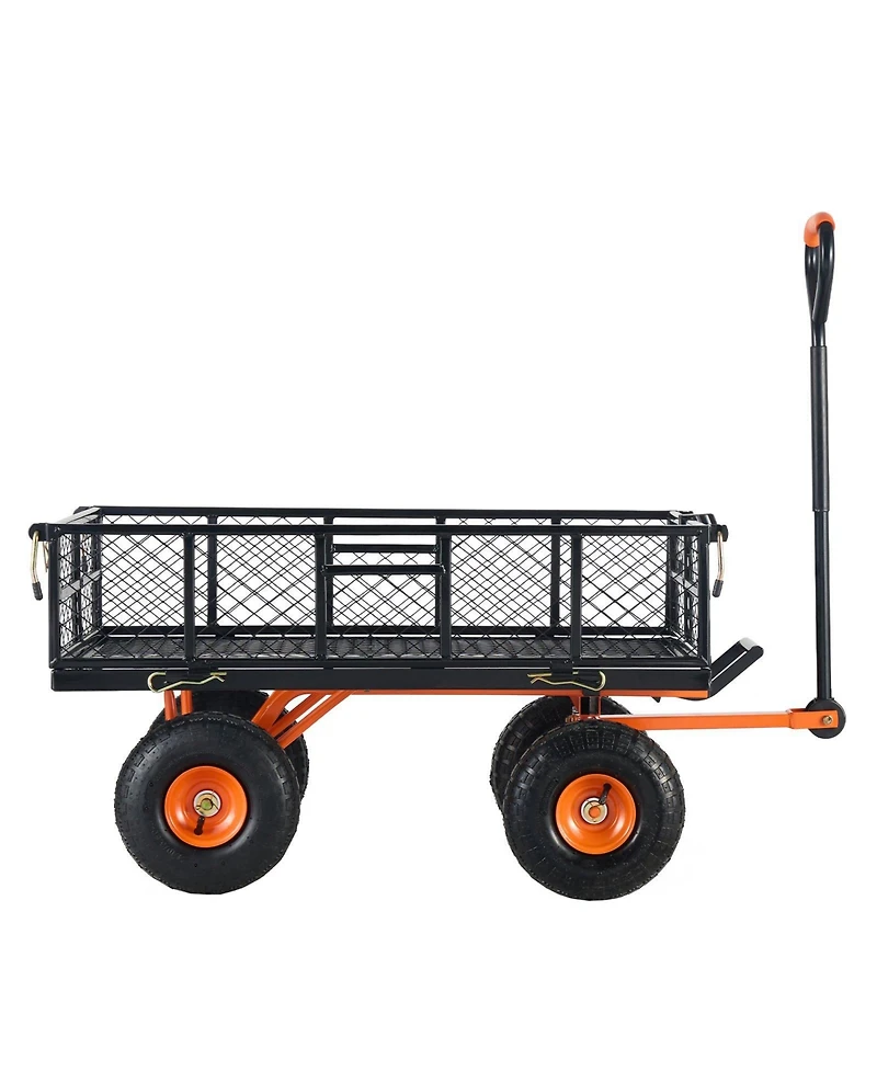 Sugift Heavy-Duty Garden Cart with 880 lbs Capacity & 10-inch Wheels