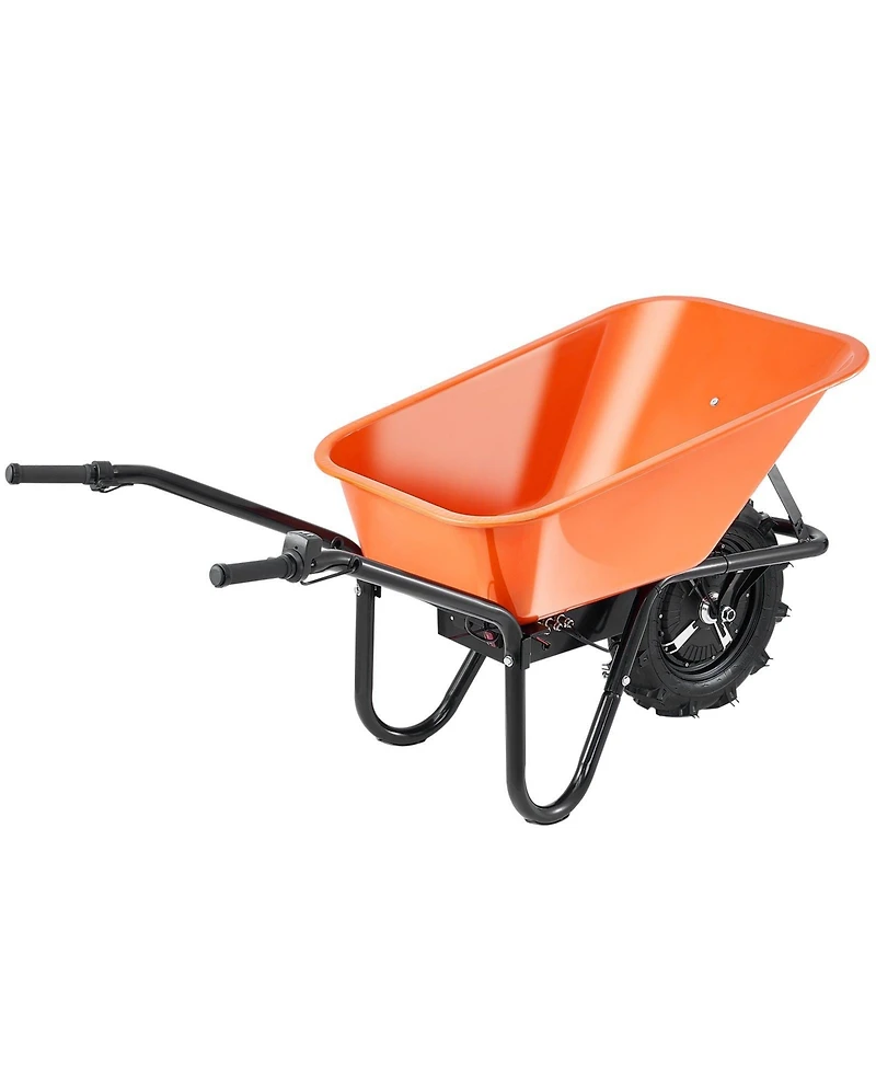 Sugfit 500W Electric Wheelbarrow with Power Drive & Large Hopper