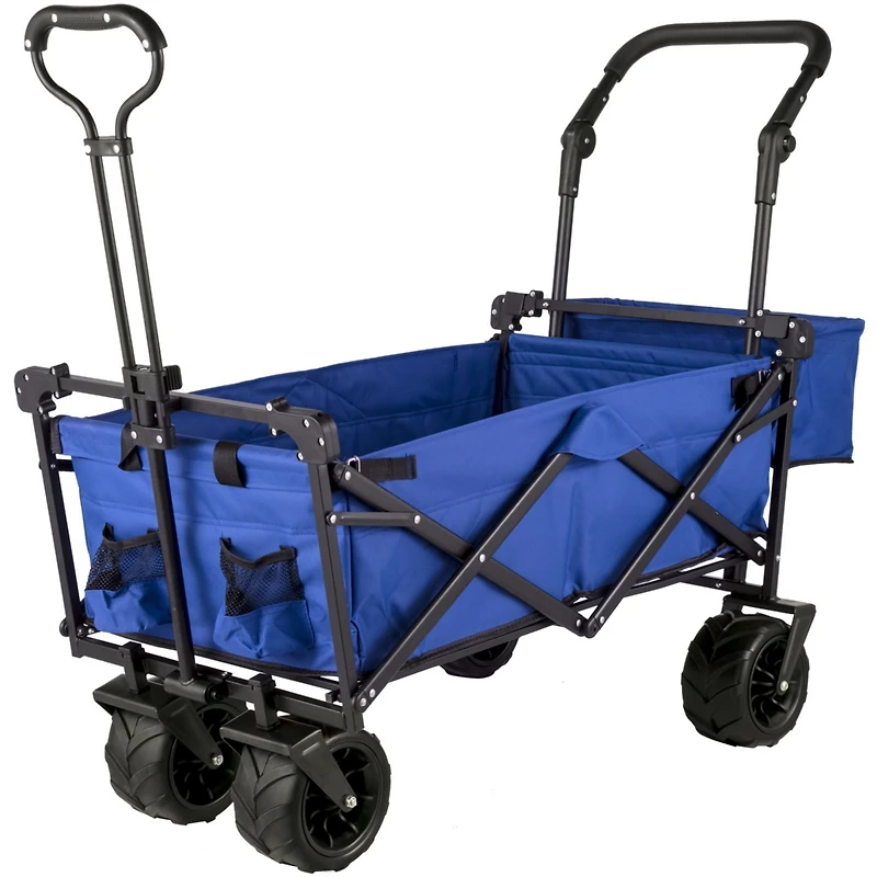 Sugfit Heavy-Duty Folding Wagon with All-Terrain Wheels & 350 lbs Capacity