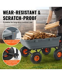 Sugfit Poly Dump Cart with 800 lbs Capacity & Easy-Pour Design