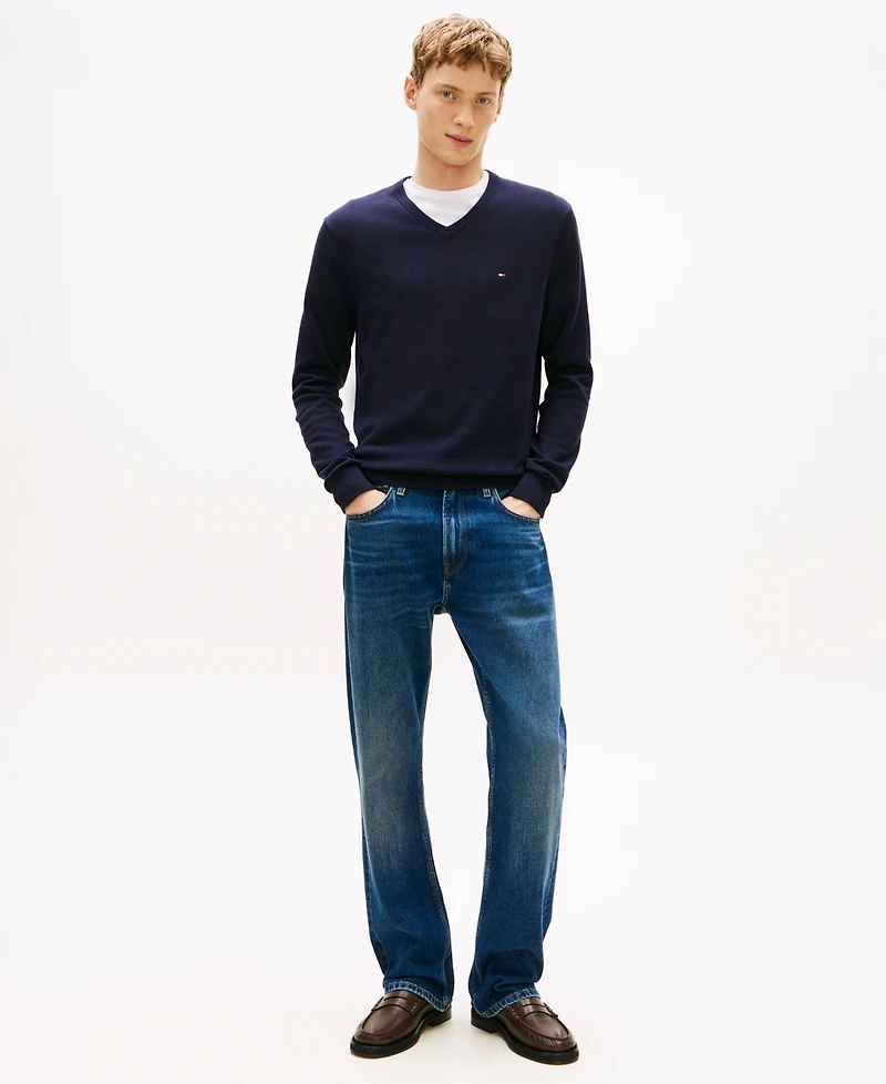 Tommy Hilfiger Men's Essential Solid V-Neck Sweater