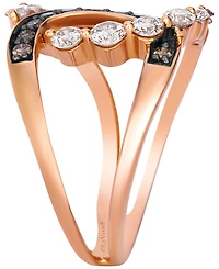 Le Vian Nude Diamond (0.53 ct. t.w.) & Chocolate Diamond (0.20 ct. t.w.) Ring in 14k Strawberry Gold