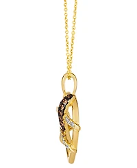 Le Vian Chocolate Diamond (0.19 ct. t.w.) & Nude Diamond (0.26 ct. t.w.) Pendant Necklace in 14k Honey Gold