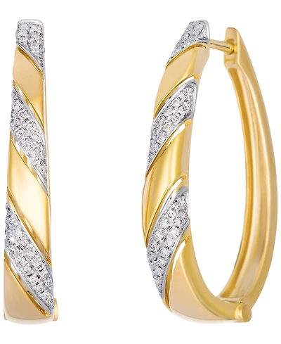 Le Vian Vanilla Diamond Hoop Earrings (0.36 ct. t.w.) in 14k Honey Gold