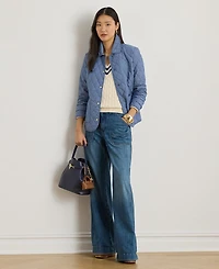 Lauren Ralph Women's Crested Diamond-Quilted Barn Jacket