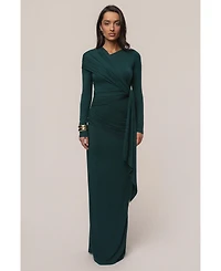 Jluxlabel Women's Glitz Asymmetric Maxi Dress