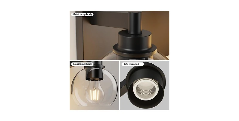 Flynama Vanity Lights With 4 Led Bulbs For Bathroom Lighting