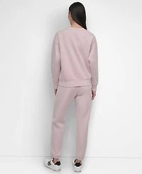 Dkny Sport Women's Tonal Logo Patch Crewneck Sweatshirt