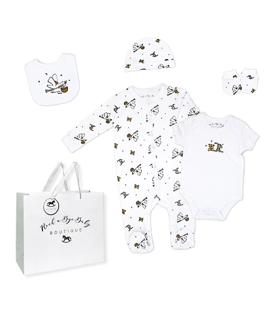 Rock-a-Bye Baby Boutique Boys' and Girls' Layette Gift, 7-Piece Set