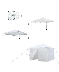 InstaHibit Ez Go 10x10ft Pop Up Canopy Tent w/ 4 Sidewalls Instant Shelter Event