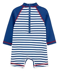 Little Me Baby Boys' Crab Print Long-Sleeve Rash Guard Suit