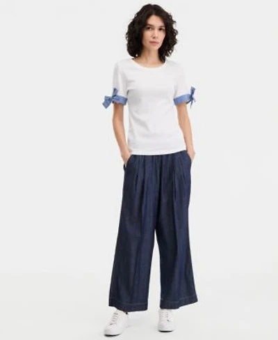 Nautica Tie Cuff Top Wide Leg Pants