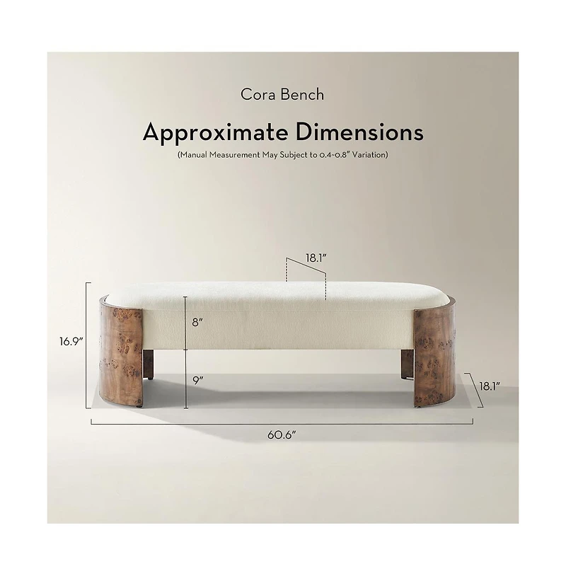 Z Gallerie Cora Upholstered Bench