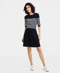 Nautica Jeans Women's Pleated Sweater Skirt