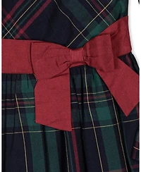 Hope & Henry Toddler Girls' Organic Pleated Collar Dress with Sash