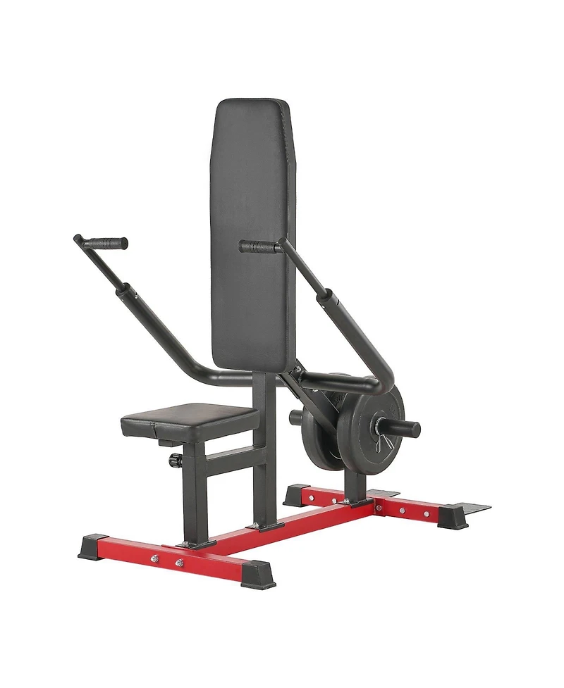 Sugift Seated Dip Machine Tricep Bicep Press Down Trainer with Adjustable Seat 450 Lb