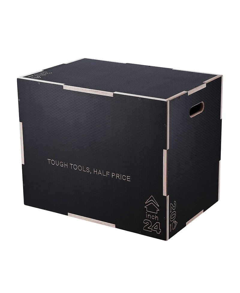 Sugfit 3-in-1 Plyo Jump Box 30/24/20" Wooden Agility Training Box