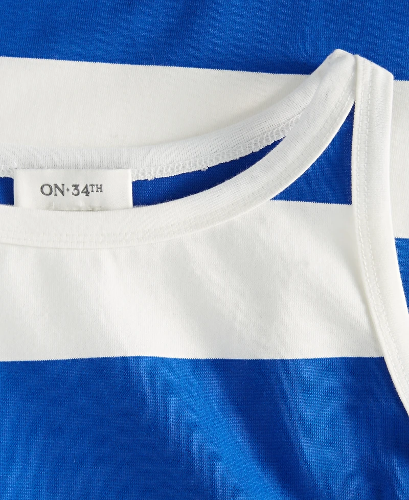 On 34th Women's Ringer-Trim Sleeveless Knit Midi Dress, Macy's Exclusive