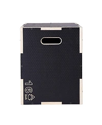 Sugift 3-in-1 Plyo Jump Box 24/20/16" Wooden Agility Training Box