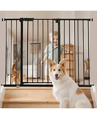 Cozito Adjustable Pressure-Mount Safety Gate, 26"-48" Wide, 36" High, Black