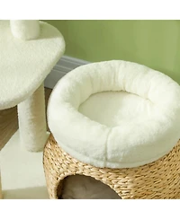 Aostirmotor 31" Cat Tree Tower with Cozy Condo & Sisal Scratching Posts