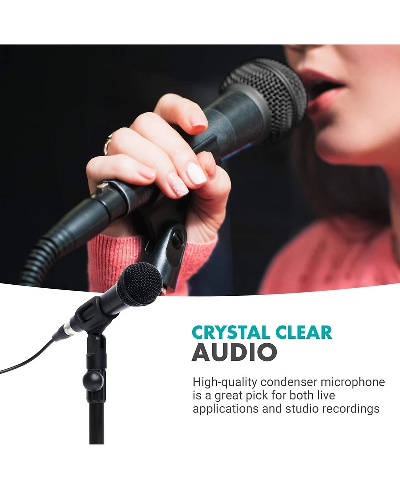 Movo Hv-M5 Dynamic Xlr Cardioid Vocal Microphone with Internal Shockmount and Windscreen