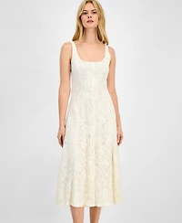 14th Place Juniors' Lace Midi Dress