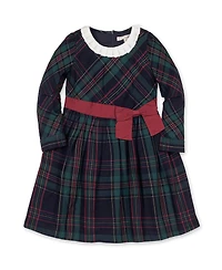 Hope & Henry Toddler Girls' Organic Pleated Collar Dress with Sash