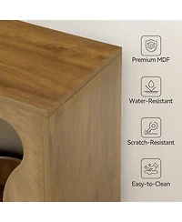 Tribesigns Tv Stand for 32-65 Inch TVs, Media Console with Wavy Design & Open Storage, Entertainment Center for Living Room, Bedroom, Apartment