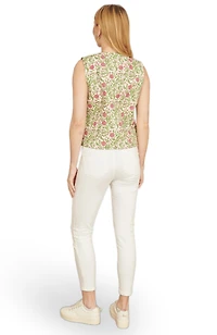 Yumi Women's Indian Floral Reversible Quilted Jacket