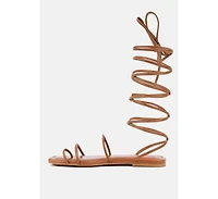 Amatha Womens Essential Toe Ring Summer Leather Flats