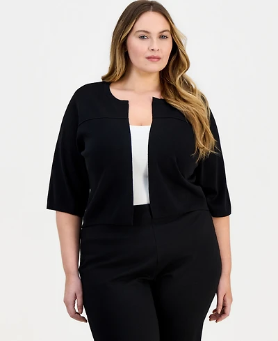 Robbie Bee Plus Half-Sleeve Sweater Shrug