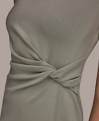 Donna Karan New York Petite Sleeveless Side Tuck Sheath Dress
