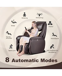 Costway Massage Chair Full Body Sl Track Zero Gravity with Pillow Reversible Footrest Heat