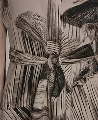 Donna Karan New York Women's Floral Collared Neck Shirt Dress