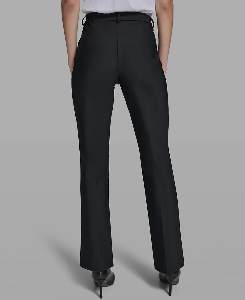 Karl Lagerfeld Paris Petite Ponte Wide-Leg Pants