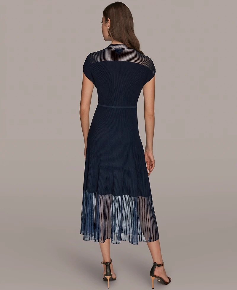 Donna Karan New York Women's Mock Neck Midi Dress