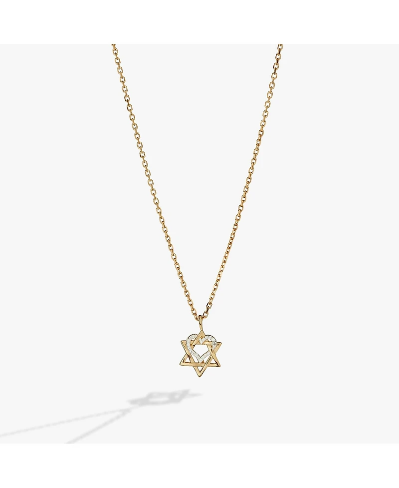 Alex and Ani Star Of David Heart Necklace
