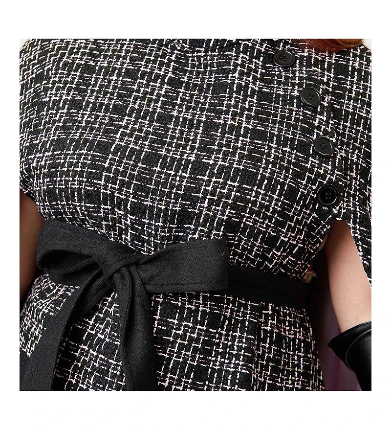 Smak Parlour Plus Savile Row Cape Coat