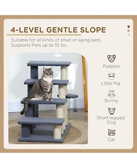Aostirmotor 48.8" Modern Cat Tower with Sisal-Covered Scratching Posts and Top Perch