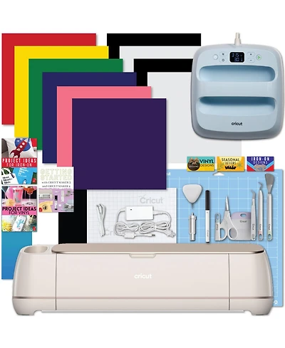 Cricut Maker 4 Cutting Machine with EasyPress 3 Heat Press and Materials Bundle